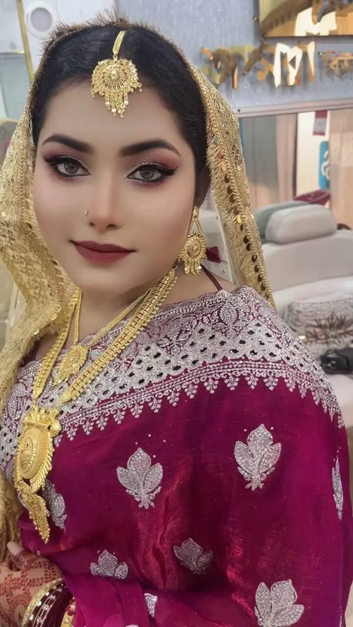 Bridal styling by Apshara Beauty Parlour